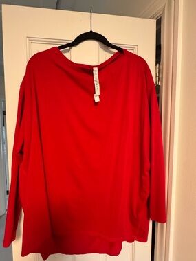 lululemon athletica Bright Red Crewneck Top